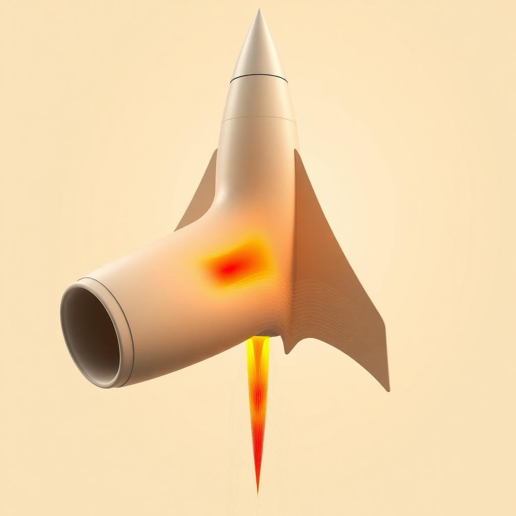 Rocket fairing with stress and flow visualization
