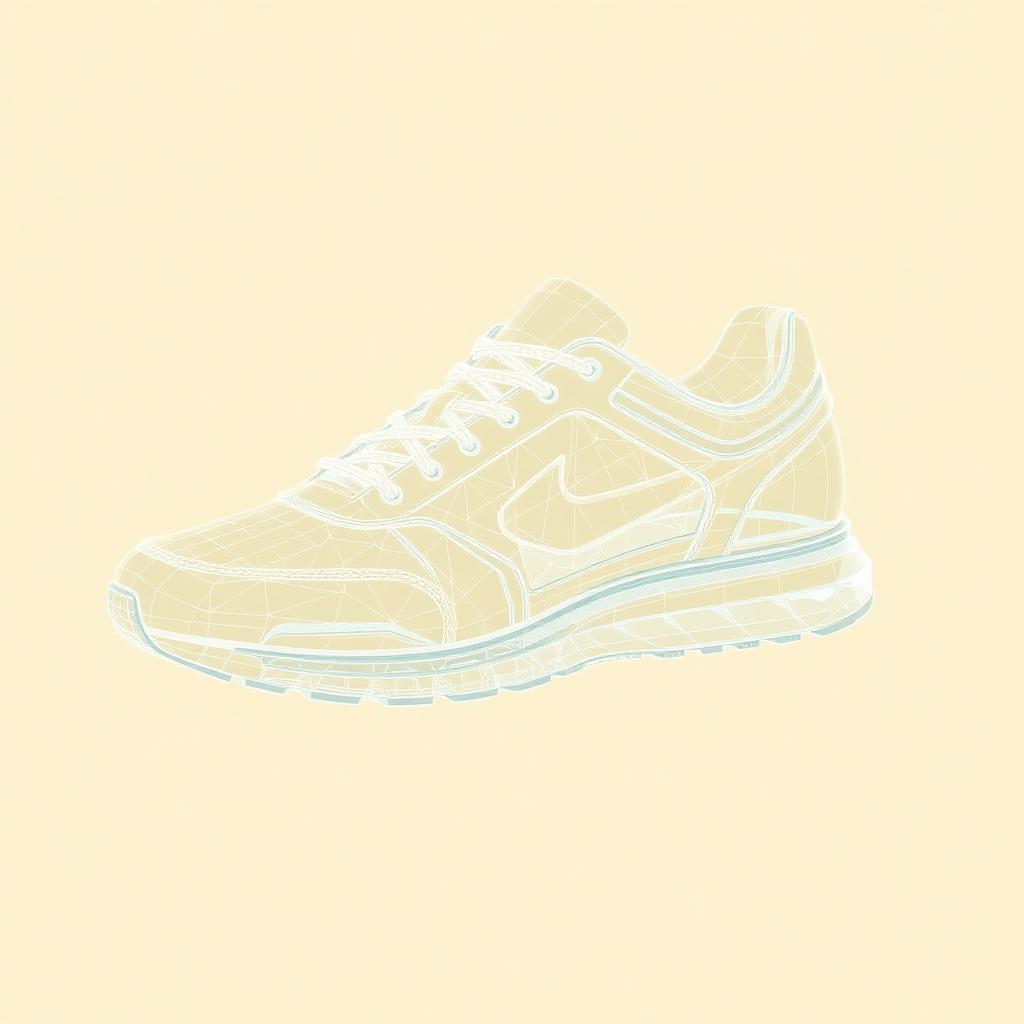 Parametric CAD wireframe of an athletic shoe